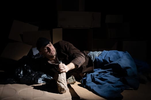 When you become homeless, street cartons become your home.