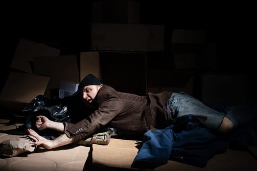When you become homeless, street cartons become your home.