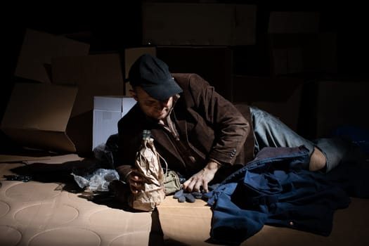 When you become homeless, street cartons become your home.