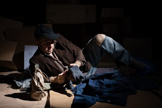 When you become homeless, street cartons become your home.