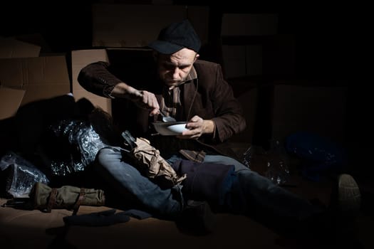 When you become homeless, street cartons become your home.
