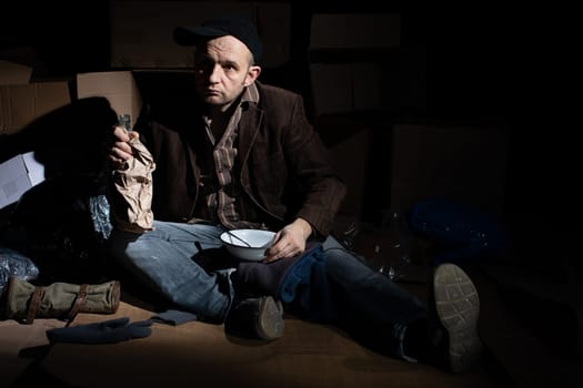 When you become homeless, street cartons become your home.