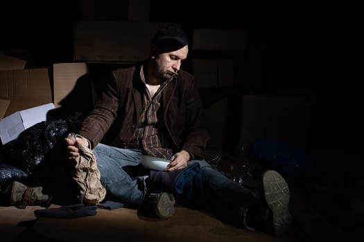 When you become homeless, street cartons become your home.