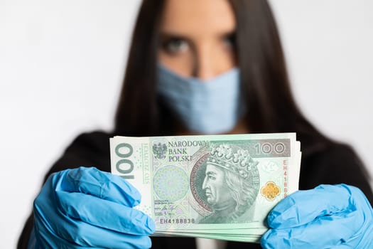 During the period of risk of infection with an infectious disease, it is necessary to use a face mask and rubber gloves.
