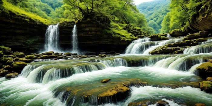 The natural wonder of cascading waterfalls, tranquil streams, and meandering rivers