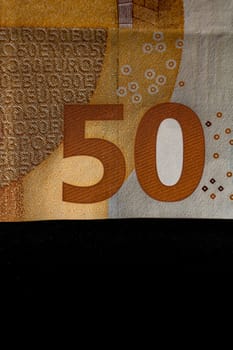 EURO money banknotes, detail photo of EUR. European Union currency