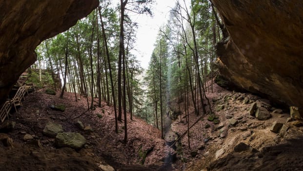Views at Whispering Cave, Hocking Hills State Park, Ohio