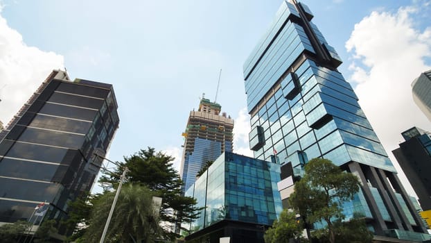 The streets of the skyscrapers of Jakarta, the capital of Indonesia