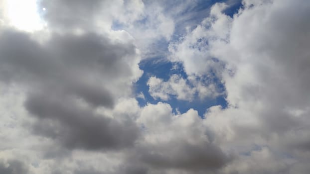 Blue gray light sky nature white clouds whether background . High quality photo