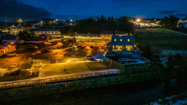 ARDARA, COUNTY DONEGAL , IRELAND - JANUARY 17 2024 : The parking lot is not far from the distillery.