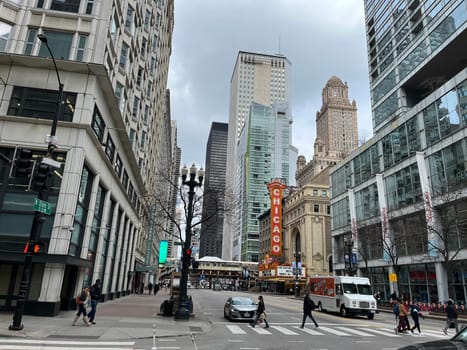 Chicago city downtown cityscape streets