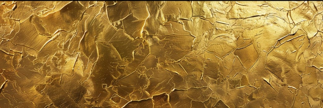 A close up of a gold painted wall with some scratches