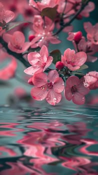 A close up of a pink flower with water droplets on it