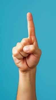 A hand pointing to the right with a finger on its thumb