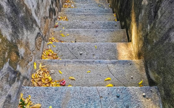 Simple stairs Steps outside in Zicatela Puerto Escondido Oaxaca Mexico.