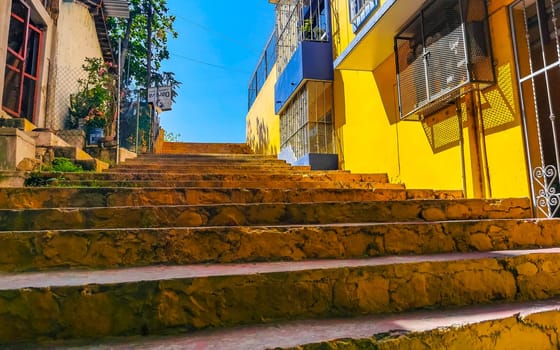 Simple stairs Steps outside in Zicatela Puerto Escondido Oaxaca Mexico.