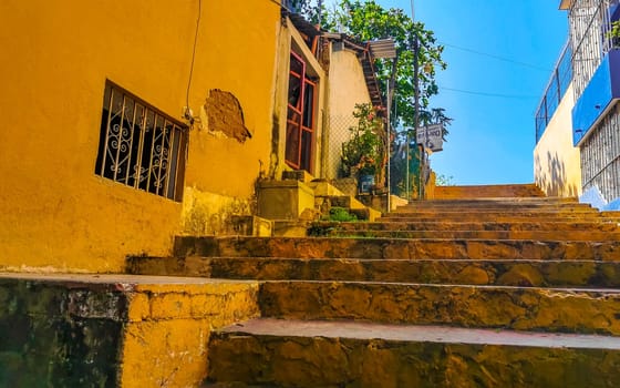 Simple stairs Steps outside in Zicatela Puerto Escondido Oaxaca Mexico.