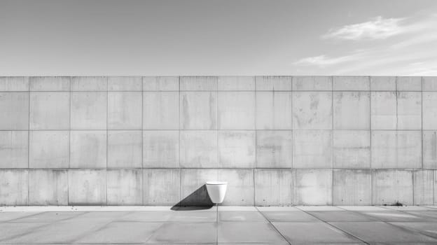 A white toilet sitting on a concrete wall next to the sky