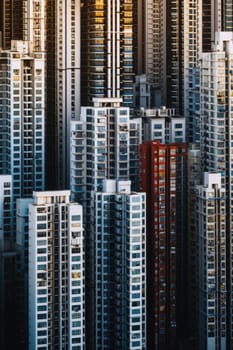 High density residential architecture city downtown buildings comeliness