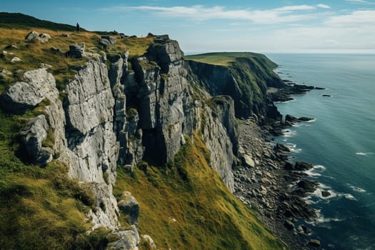 Beautiful landscape of a rocky seashore.