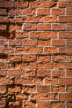 Big full frame background of detailed old red brick wall with copy space 1