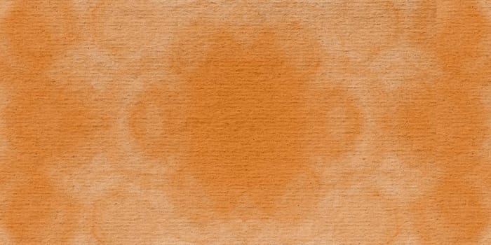 A watercolor painting featuring a vibrant orange background. The color blends smoothly, creating a warm and inviting feel. The texture of the paper adds depth to the hue, enhancing the overall composition.