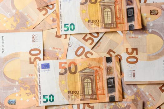 Carpet of 50 euro banknotes