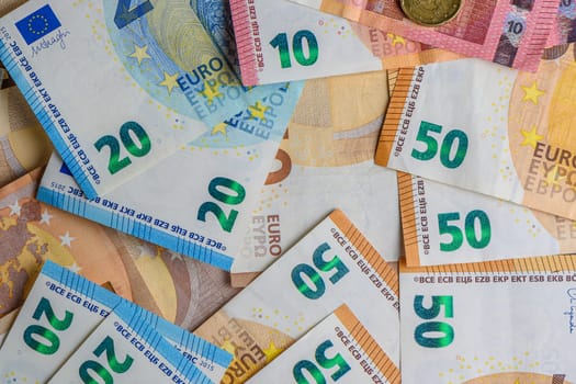 money background with Euro banknotes 1