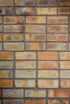 horizontal part of bright yellow painted brick wall 2
