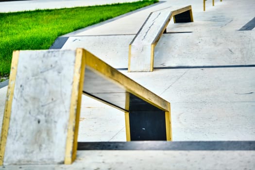 Jumps and Ramps in a Skateboard Park