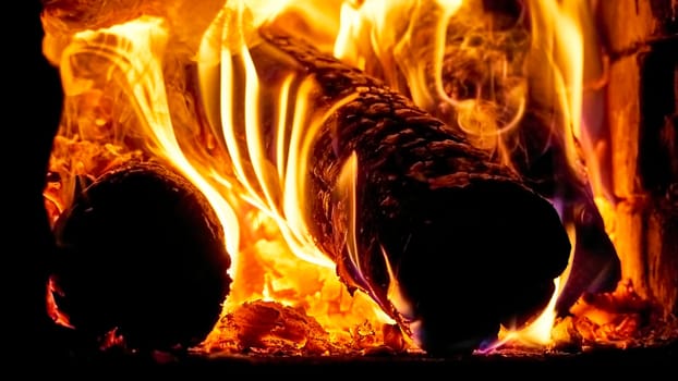 wood burn in a Russian furnace. Background. natural light. color