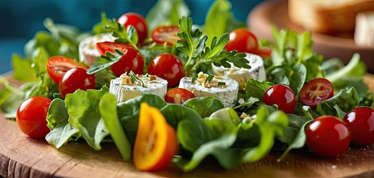 Red tomatoes on rustic wooden table, Water droplets suggest farm-to-table freshness of organic produce.