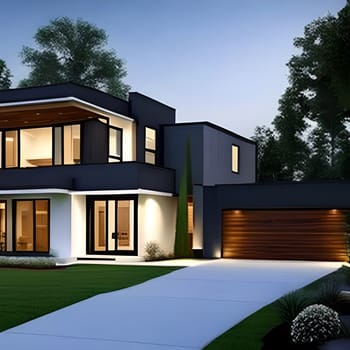 Luxury living Home ,3d render  Picture is AI-generated illustration.