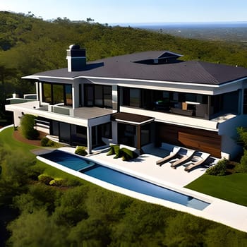 Luxury living Home ,3d render  Picture is AI-generated illustration.