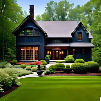 Luxury living Home ,3d render  Picture is AI-generated illustration.