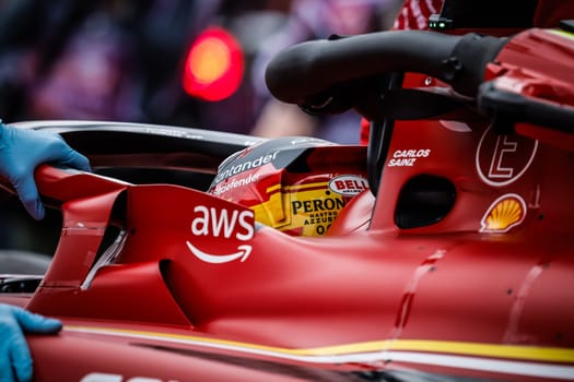 MELBOURNE, AUSTRALIA - MARCH 23: Carlos Sainz of Spain drives the Ferrari SF-24 during third practice at the 2024 Australian Grand Prix at Albert Park in Melbourne, Australia