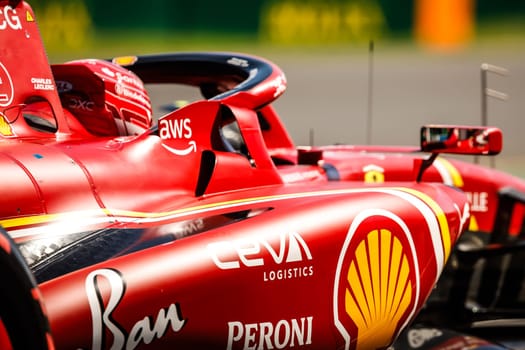 MELBOURNE, AUSTRALIA - MARCH 24: Charles Leclerc of Monaco drives the Ferrari SF-24 during the 2024 Australian Grand Prix at Albert Park in Melbourne, Australia