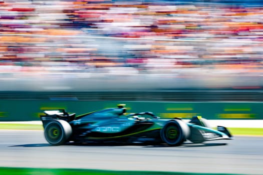 MELBOURNE, AUSTRALIA - MARCH 24: Fernando Alonso of Spain drives the Aston Martin AMR24 Mercedes during the 2024 Australian Grand Prix at Albert Park in Melbourne, Australia