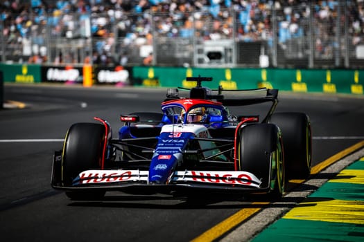 MELBOURNE, AUSTRALIA - MARCH 22: Daniel Ricciardo of Australia drives the Visa Cash App RB Formula One Team VCARB 01 during first practice in the 2024 Australian Grand Prix at Albert Park in Melbourne, Australia