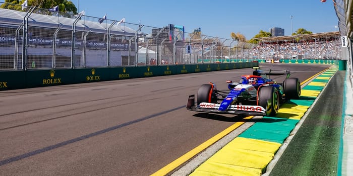 MELBOURNE, AUSTRALIA - MARCH 22: Yuki Tsunoda of Japan drives the Visa Cash App RB Formula One Team VCARB 01 during first practice in the 2024 Australian Grand Prix at Albert Park in Melbourne, Australia