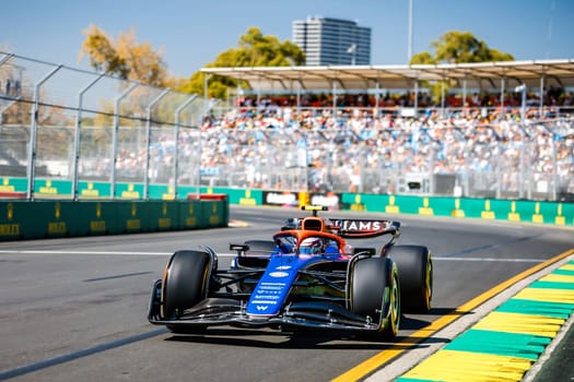 MELBOURNE, AUSTRALIA - MARCH 22: Logan Sargeant of the United States drives the Williams FW46 Mercedes during first practice in the 2024 Australian Grand Prix at Albert Park in Melbourne, Australia