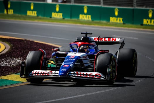 MELBOURNE, AUSTRALIA - MARCH 22: Daniel Ricciardo of Australia drives the Visa Cash App RB Formula One Team VCARB 01 during first practice in the 2024 Australian Grand Prix at Albert Park in Melbourne, Australia