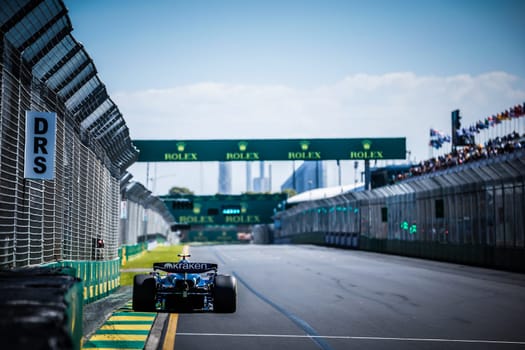 MELBOURNE, AUSTRALIA - MARCH 22: Logan Sargeant of the United States drives the Williams FW46 Mercedes during first practice in the 2024 Australian Grand Prix at Albert Park in Melbourne, Australia