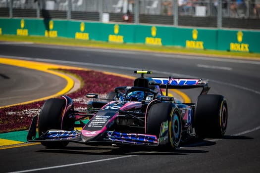 MELBOURNE, AUSTRALIA - MARCH 22: Pierre Gasly of France drives the Alpine A524 Renault during first practice in the 2024 Australian Grand Prix at Albert Park in Melbourne, Australia