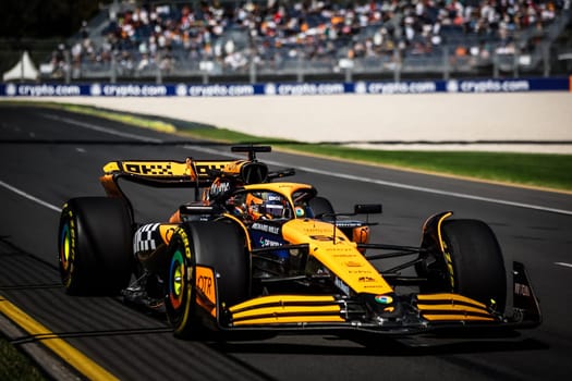 MELBOURNE, AUSTRALIA - MARCH 22: Oscar Piastri of Australia drives the McLaren MCL38 during first practice in the 2024 Australian Grand Prix at Albert Park in Melbourne, Australia