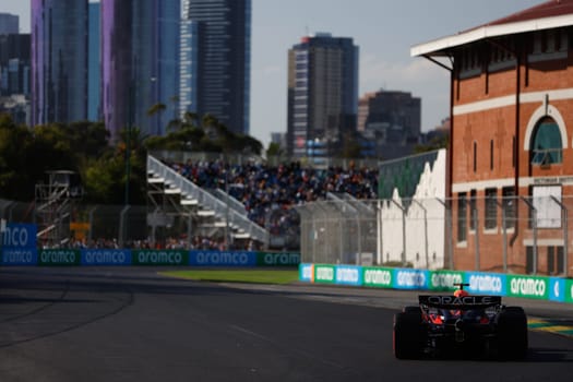 MELBOURNE, AUSTRALIA - MARCH 22: Max Verstappen of the Netherlands drives the Oracle Red Bull Racing RB20 during second practice in the 2024 Australian Grand Prix at Albert Park in Melbourne, Australia