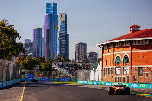 MELBOURNE, AUSTRALIA - MARCH 22: Oscar Piastri of Australia drives the McLaren MCL38 during second practice in the 2024 Australian Grand Prix at Albert Park in Melbourne, Australia