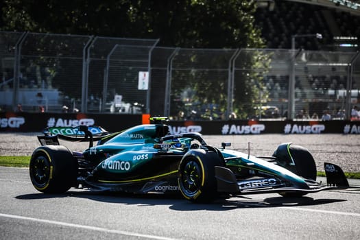 MELBOURNE, AUSTRALIA - MARCH 22: Fernando Alonso of Spain drives the Aston Martin AMR24 Mercedes during second practice in the 2024 Australian Grand Prix at Albert Park in Melbourne, Australia