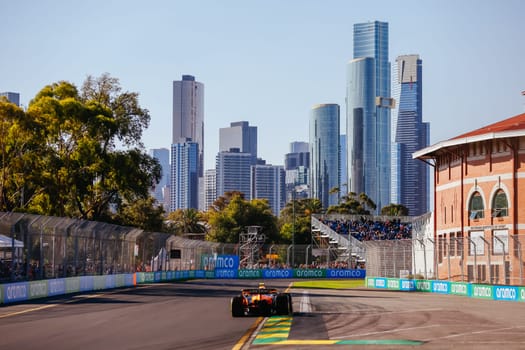 MELBOURNE, AUSTRALIA - MARCH 22: Oscar Piastri of Australia drives the McLaren MCL38 during second practice in the 2024 Australian Grand Prix at Albert Park in Melbourne, Australia