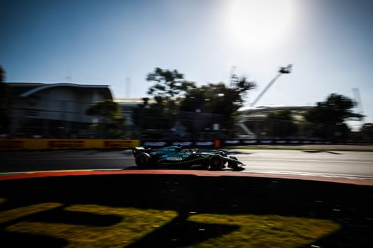 MELBOURNE, AUSTRALIA - MARCH 22: Lance Stroll of Canada drives the Aston Martin AMR24 Mercedes during second practice in the 2024 Australian Grand Prix at Albert Park in Melbourne, Australia